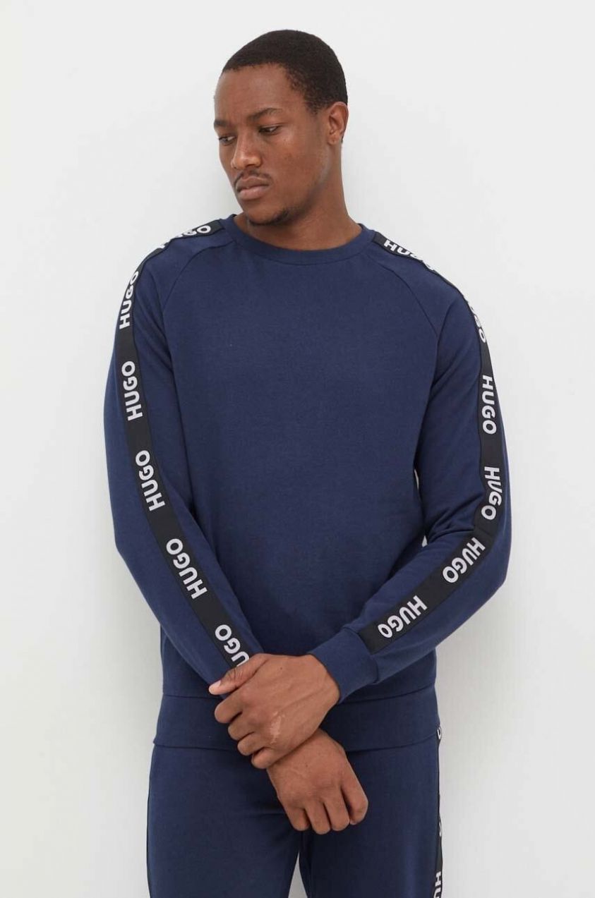 Bavlnená mikina HUGO s nášivkou,50504273