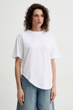 Bavlnené tričko Silvian Heach SILKE dámske, biela farba, GPP25097TS