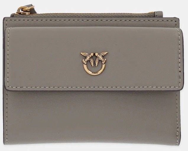 Kožená peňaženka Pinko šedá farba, 103612 A0F1