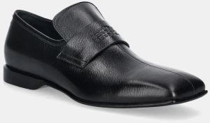 Kožené mokasíny MM6 Maison Margiela čierna farba, SH3WR0007.P7430.T8013