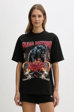 Bavlnené tričko Puma x A$AP ROCKY dámske, čierna farba, 636188