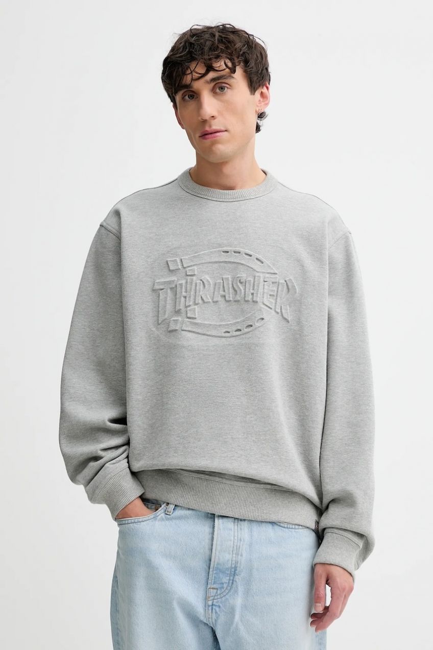 Mikina Dickies šedá farba, melanžová, DK0A88Q4