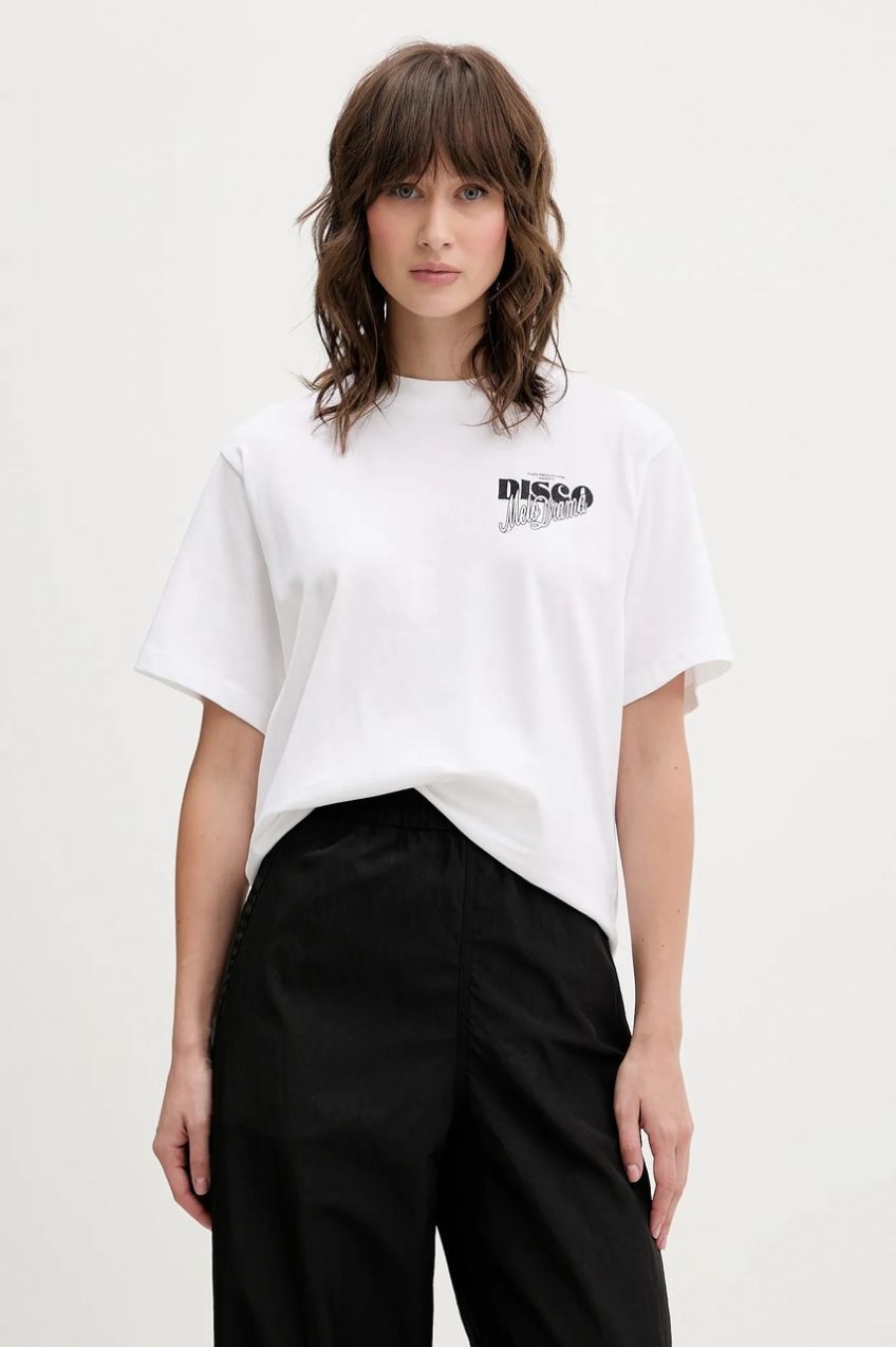 Bavlnené tričko HUGO dámske, béžová farba, 50550148