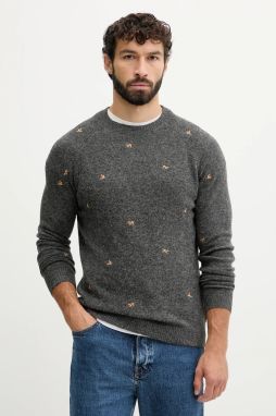 Sveter s prímesou vlny Pepe Jeans šedá farba, PM7000026