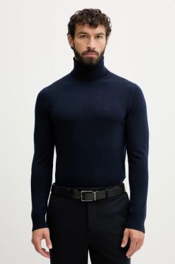 Vlnený sveter Michael Kors tmavomodrá farba, ľahký, s rolákom, CF460F97AP