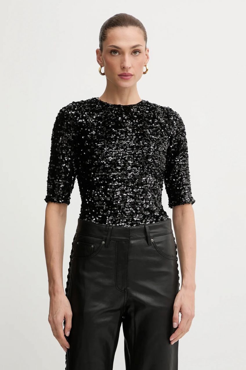 Body Bardot čierna farba, jednofarebné, 60116TB