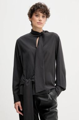 Blúzka Sandro Ferrone čierna farba, jednofarebná, S165YBFCRUSCA