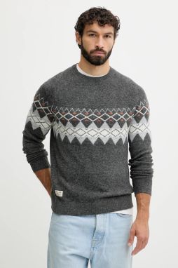 Sveter s prímesou vlny Pepe Jeans šedá farba, PM7000024