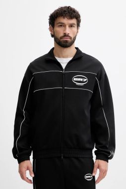 Mikina EA7 Emporio Armani čierna farba, s potlačou, AF12660.7M000985