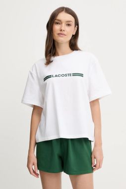 Pyžamo Lacoste dámske, biela farba, 4F5883