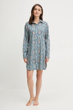 Nočná košeľa Lauren Ralph Lauren modrá farba, ILN32476