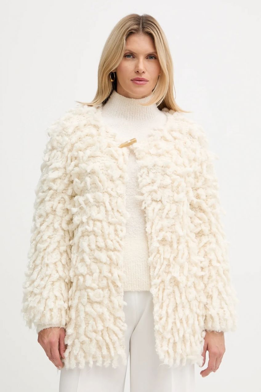 Kardigan s prímesou vlny Forte Forte béžová farba, teplé, 14452.mycoat