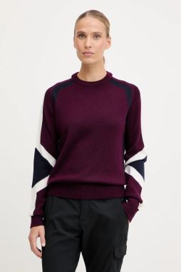 Vlnený sveter Fusalp Rivena bordová farba, ľahký, I1113