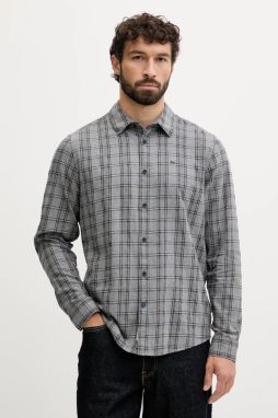 Bavlnená košeľa Pepe Jeans šedá farba, regular, s klasickým golierom, PM3090830