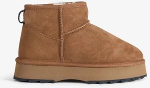 Semišové snehule Emu Australia Sharky Micro Flatform hnedá farba, W13304