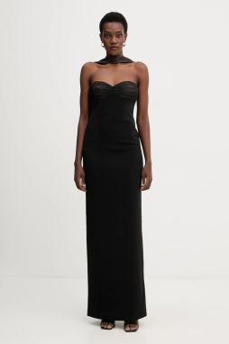 Šaty Retrofete Daufine čierna farba, maxi, priliehavé, R-FW25-11888-17