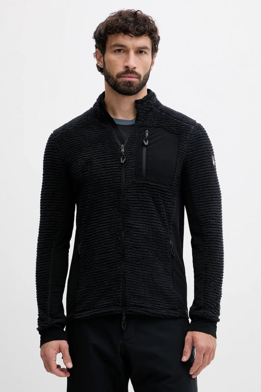 Športová mikina EA7 Emporio Armani čierna farba, jednofarebná, AF16390.7M000922