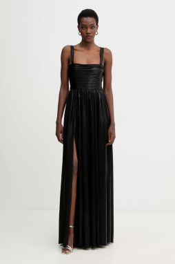 Šaty Retrofete Iris čierna farba, maxi, áčkový strih, FW24-10329