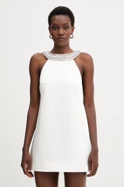 Šaty Retrofete Kenai biela farba, mini, rovný strih, R-FW25-11959-17