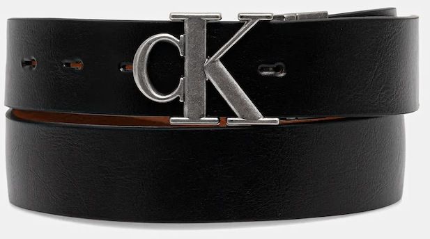Obojstranný opasok Calvin Klein čierna farba, LV04D7049G