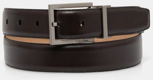 Obojstranný opasok Calvin Klein hnedá farba, LV04D7026G