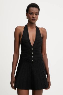 Šaty Retrofete Cinzia čierna farba, mini, áčkový strih, R-FW15-12048-17