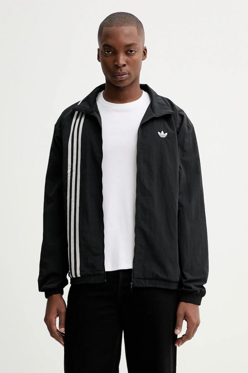 Mikina adidas Originals Firebird čierna farba, s nášivkou, JV9882