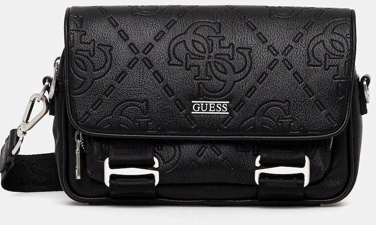 Malá taška Guess BOSTON čierna farba, HMBOMG P5464