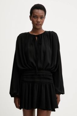 Šaty Aniye By čierna farba, mini, áčkový strih, 181170