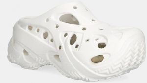 Šľapky Crocs Caged W Clog biela farba, na platforme, 211141