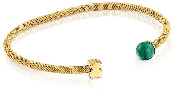 Pozlátený náramok s malachitom Tous ICON MESH 1004507840
