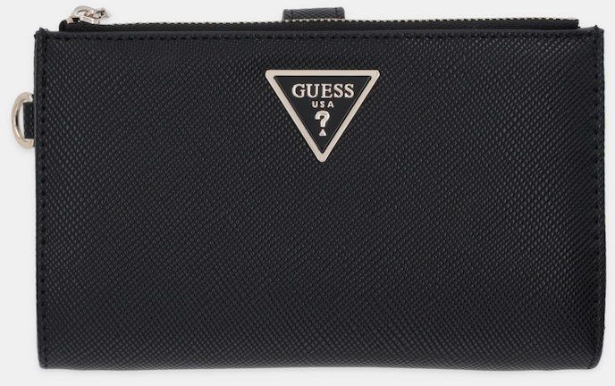 Peňaženka Guess LAUREL dámska, čierna farba, SWZG74 59157