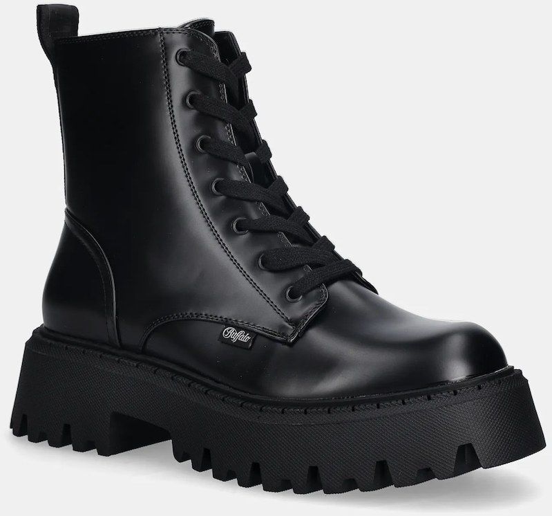 Členkové topánky Buffalo Aspen Lace Up Bs čierna farba, 1430032-BLK