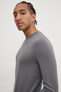 Sveter HUGO pánsky, šedá farba, tenký, 50532074