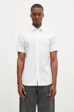 Bavlnená košeľa Lacoste pánska, biela farba, regular, s klasickým golierom, CH8528