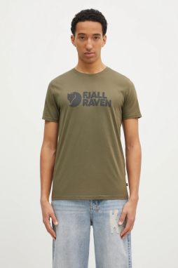 Tričko Fjallraven Fjällräven Logo T-shirt M pánske, zelená farba, vzorované, F87310.625