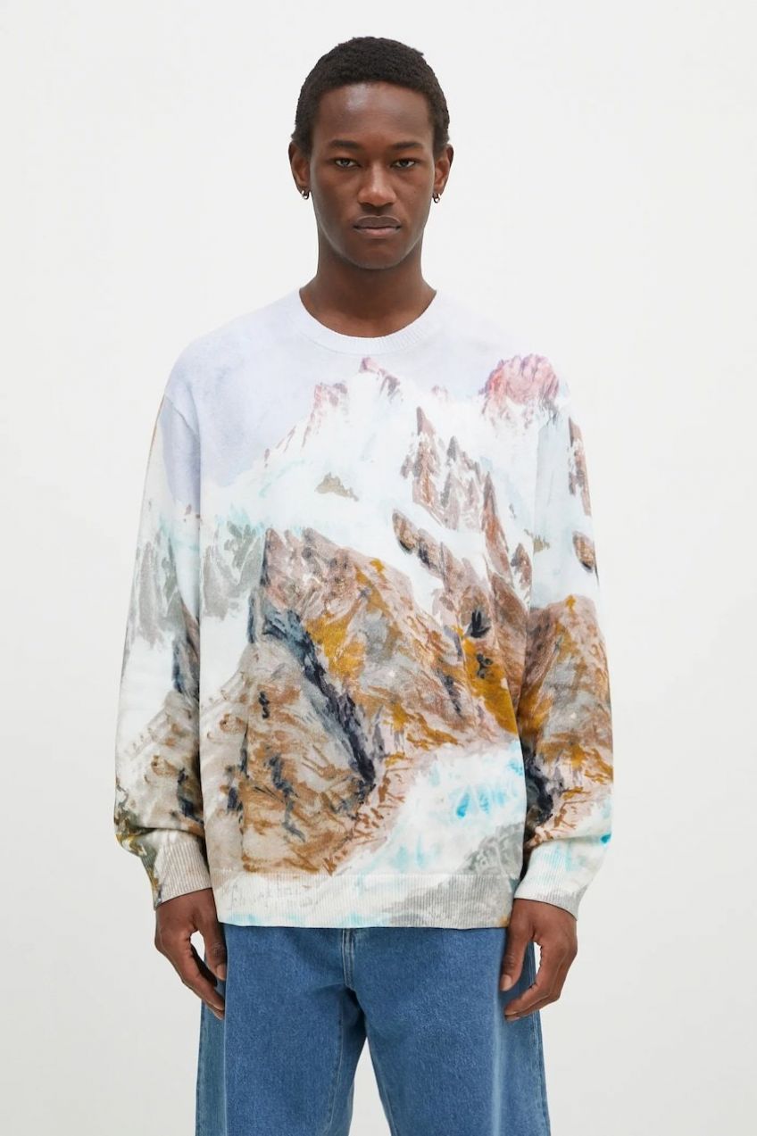 Bavlnený sveter Vans Premium Classics LX Printed Knit Sweater viac farieb, tenký, VN000HMFWHT1