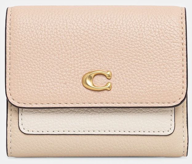 Kožená peňaženka Coach Mila béžová farba, CAO14