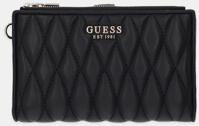 Peňaženka Guess VALLA dámska, čierna farba, SWQG81 22157