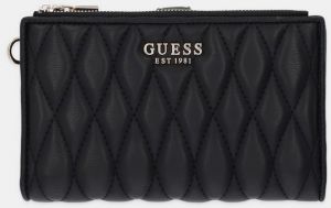 Peňaženka Guess VALLA dámska, čierna farba, SWQG81 22157
