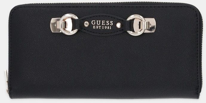 Peňaženka Guess MIMINA dámska, čierna farba, SWBG80 15146