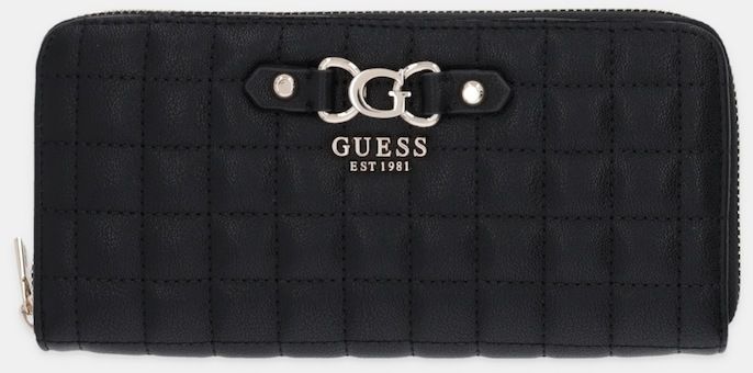 Peňaženka Guess NADIRA dámska, čierna farba, SWQG84 24146