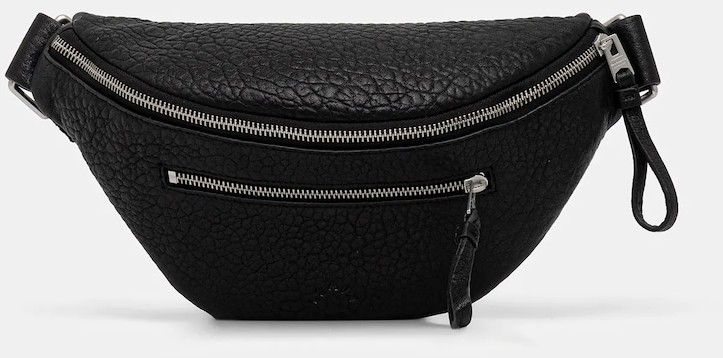 Kožená ľadvinka AllSaints ITOKO čierna farba, M175XC