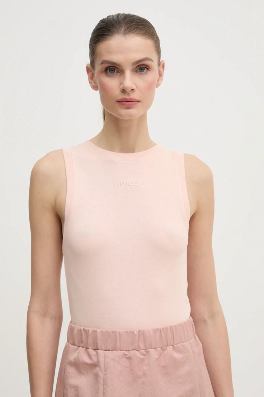 Bavlnený top Guess GELSEY V5RP14 KCOI1