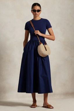 Bavlnené šaty Polo Ralph Lauren biela farba, maxi, áčkový strih, 211966311