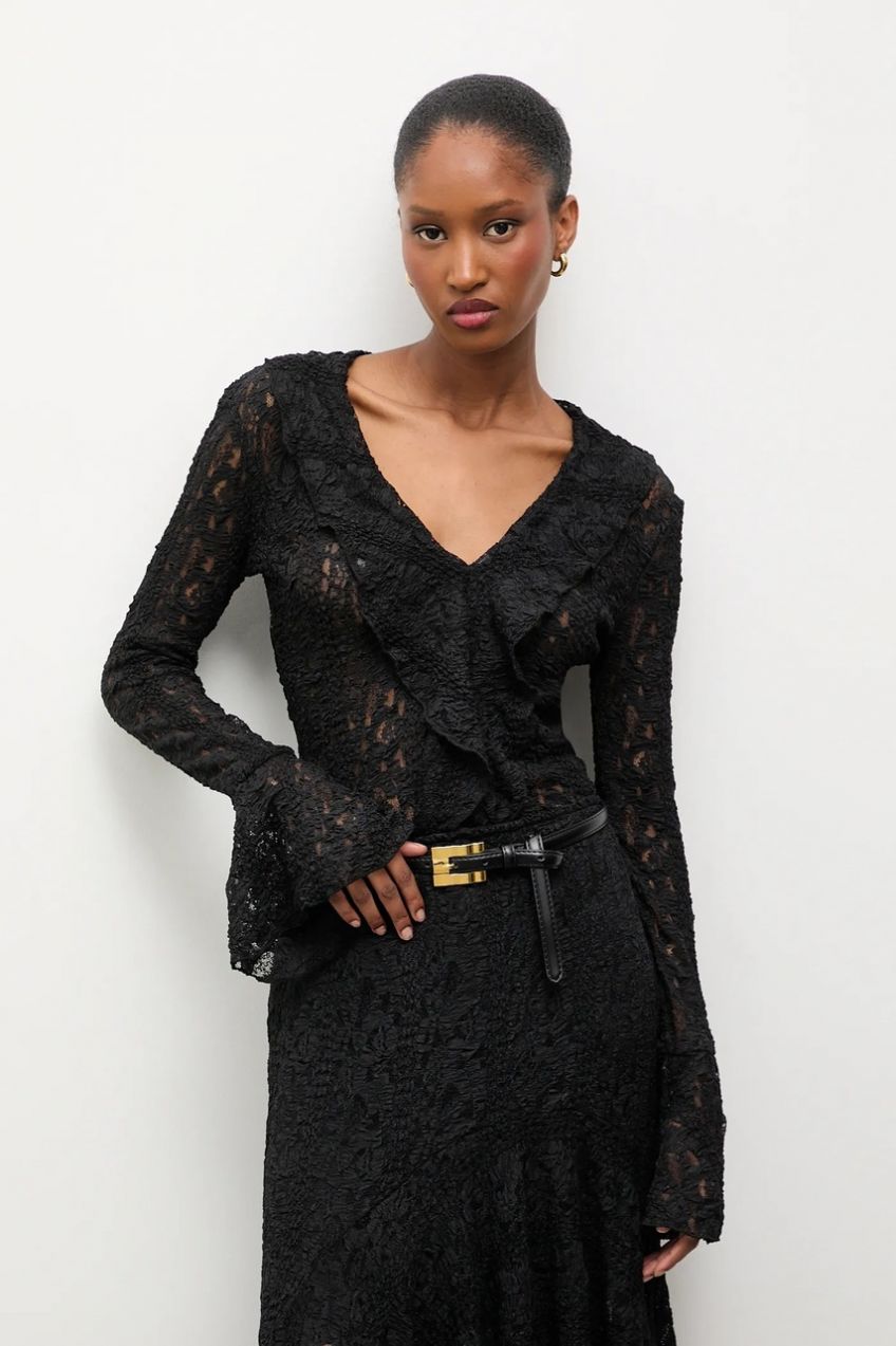 Blúzka Answear.LAB čierna farba, jednofarebná