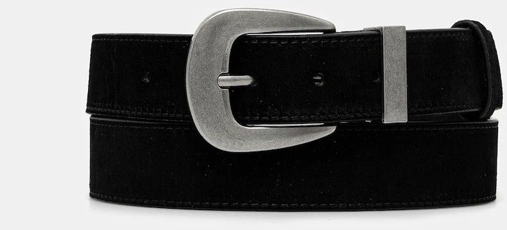 Semišový opasok Answear.LAB čierna farba