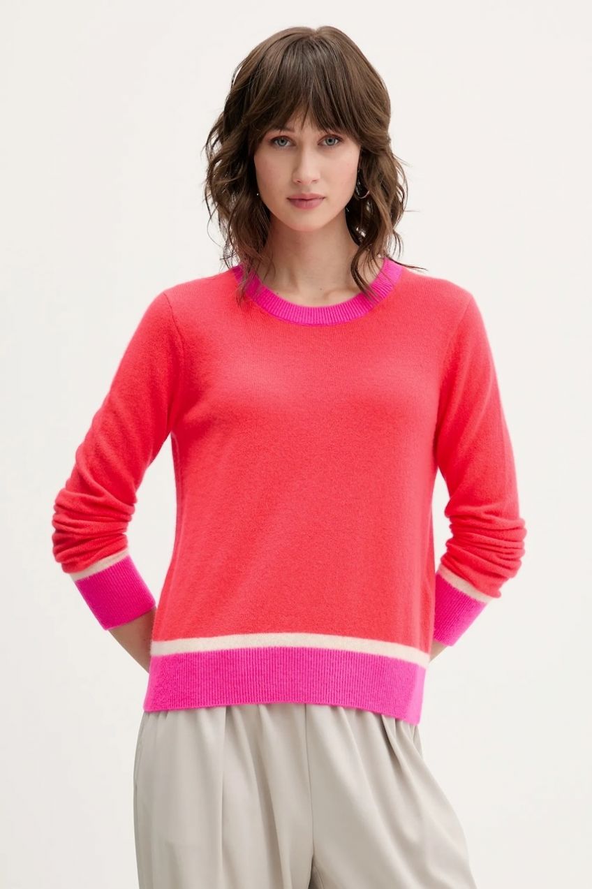 Kašmírový sveter FROM FUTURE červená farba, ľahké, WPR01366