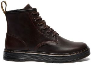 Kožené vysoké topánky Dr. Martens Brookline Chukka hnedá farba, DM41681200