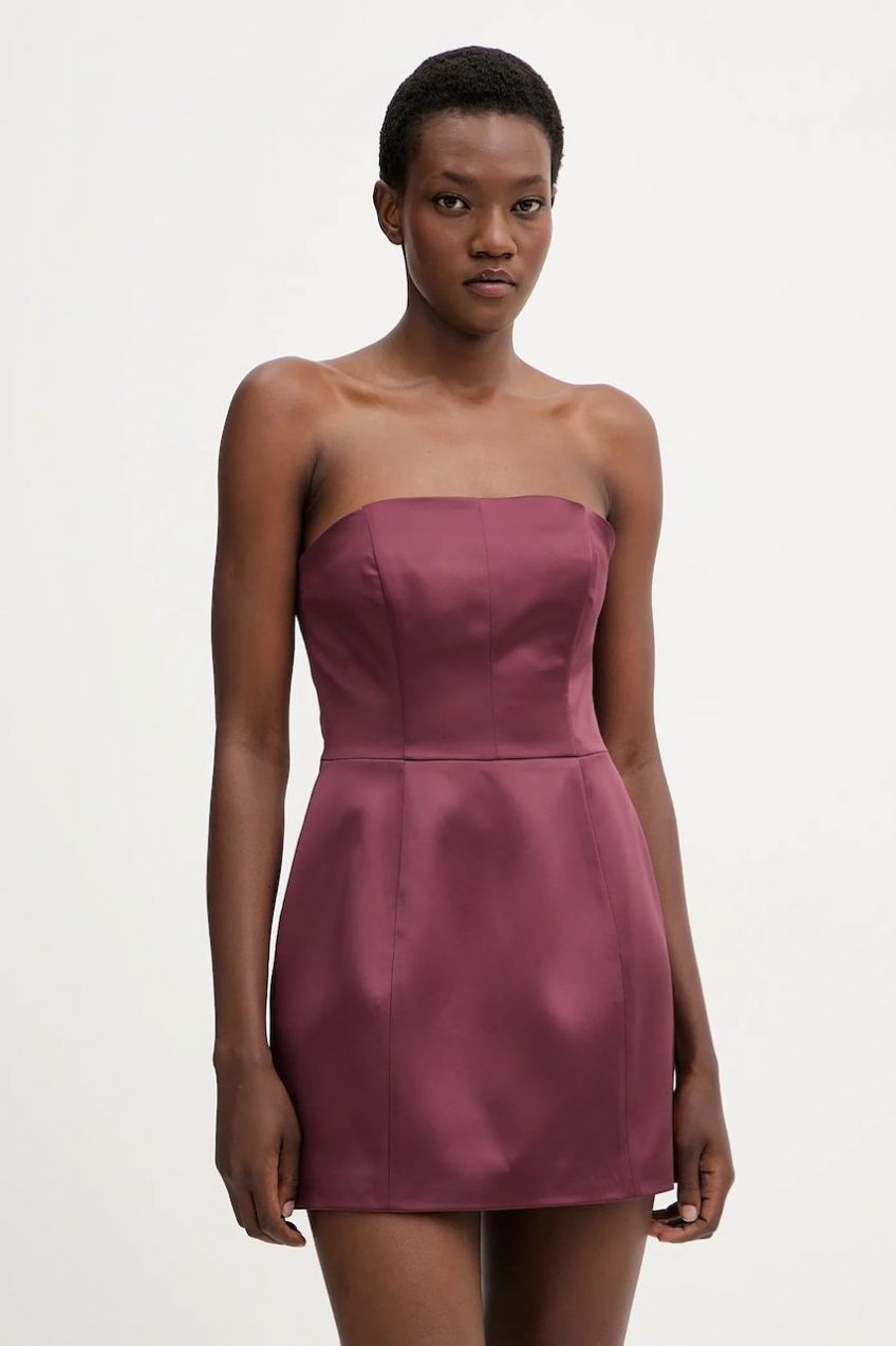 Šaty Aniye By bordová farba, mini, áčkový strih, 181379